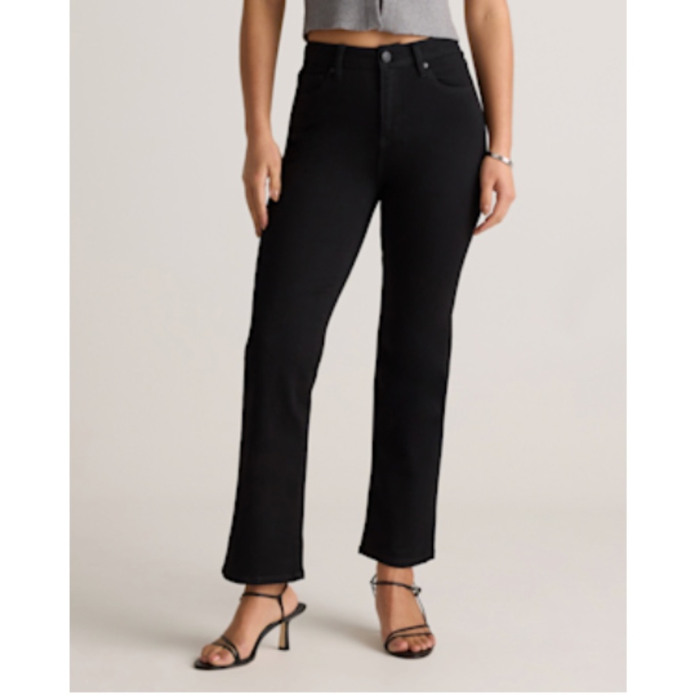 Quince Black Straight Leg Denim Jeans Size 26